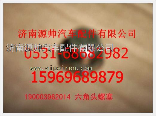 190003962014,重汽豪沃六角頭螺塞190003962014,濟(jì)南源帥汽車配件有限公司