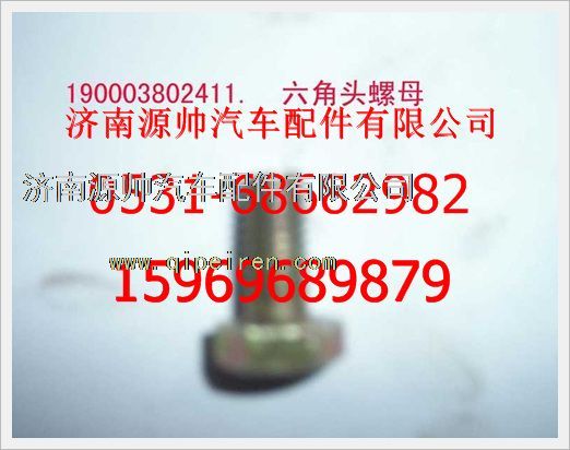 190003802411,重汽豪沃六角頭螺栓190003802411,濟南源帥汽車配件有限公司