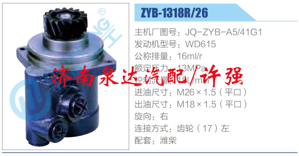 轉(zhuǎn)向液壓油泵總成/轉(zhuǎn)向泵總成/助力泵總成/JQ-ZYB-A5-41G1