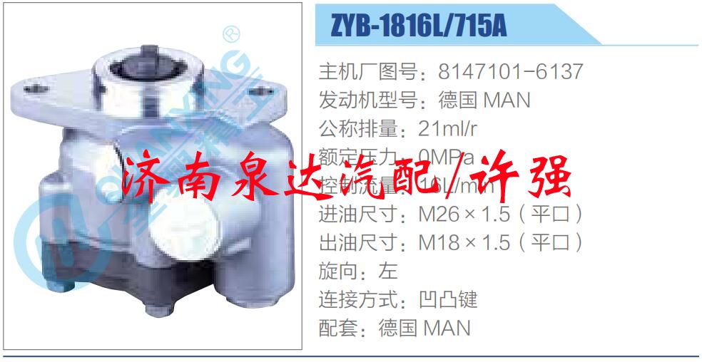 轉(zhuǎn)向液壓油泵總成/轉(zhuǎn)向泵總成/助力泵總成/8147101-6137
